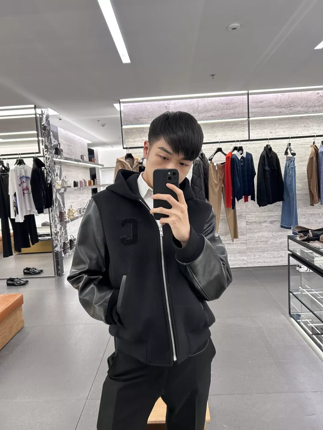 셀린느 울 혼방 후드 집업 재킷 상세 이미지 19