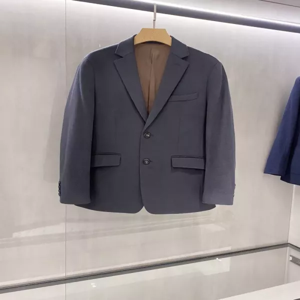 제냐 남성 헤링본 울 캐시미어 재킷