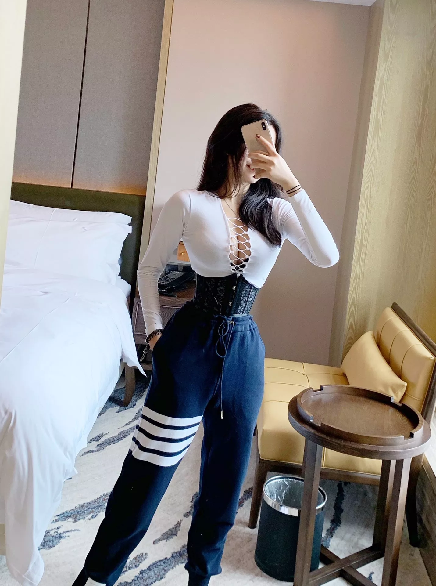톰브라운 색직조 조거 팬츠 상세 이미지 42