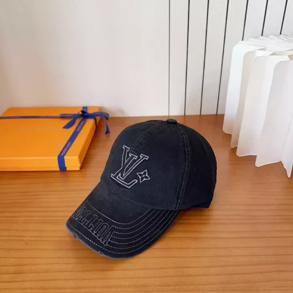 루이비통 자수 로고 데님 캡