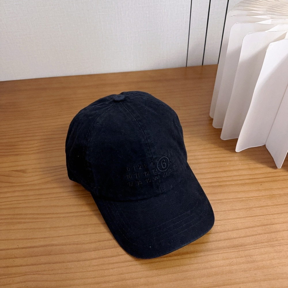 메종마르지엘라 로고 포인트 베이스볼 캡