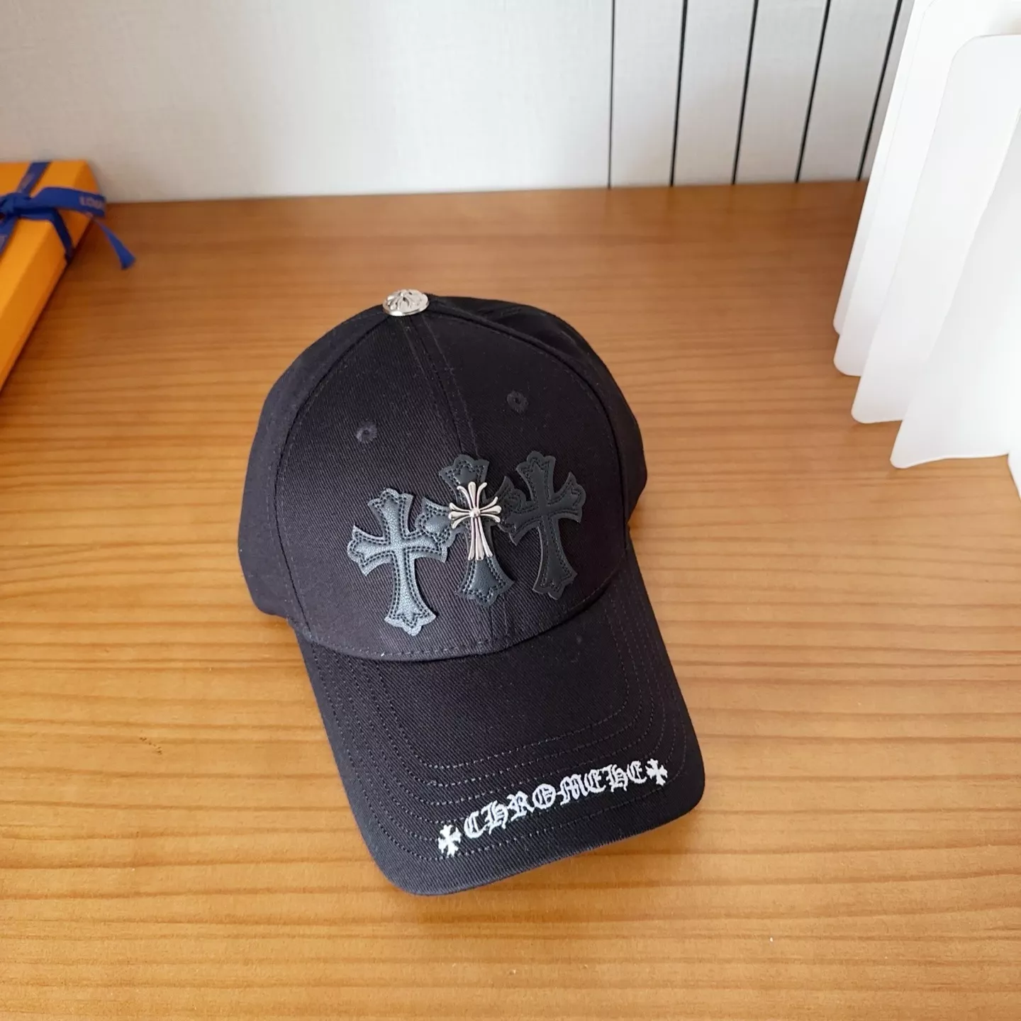 크롬하츠 빈티지 디스트로이드 자수 야구모자 상세 이미지 5