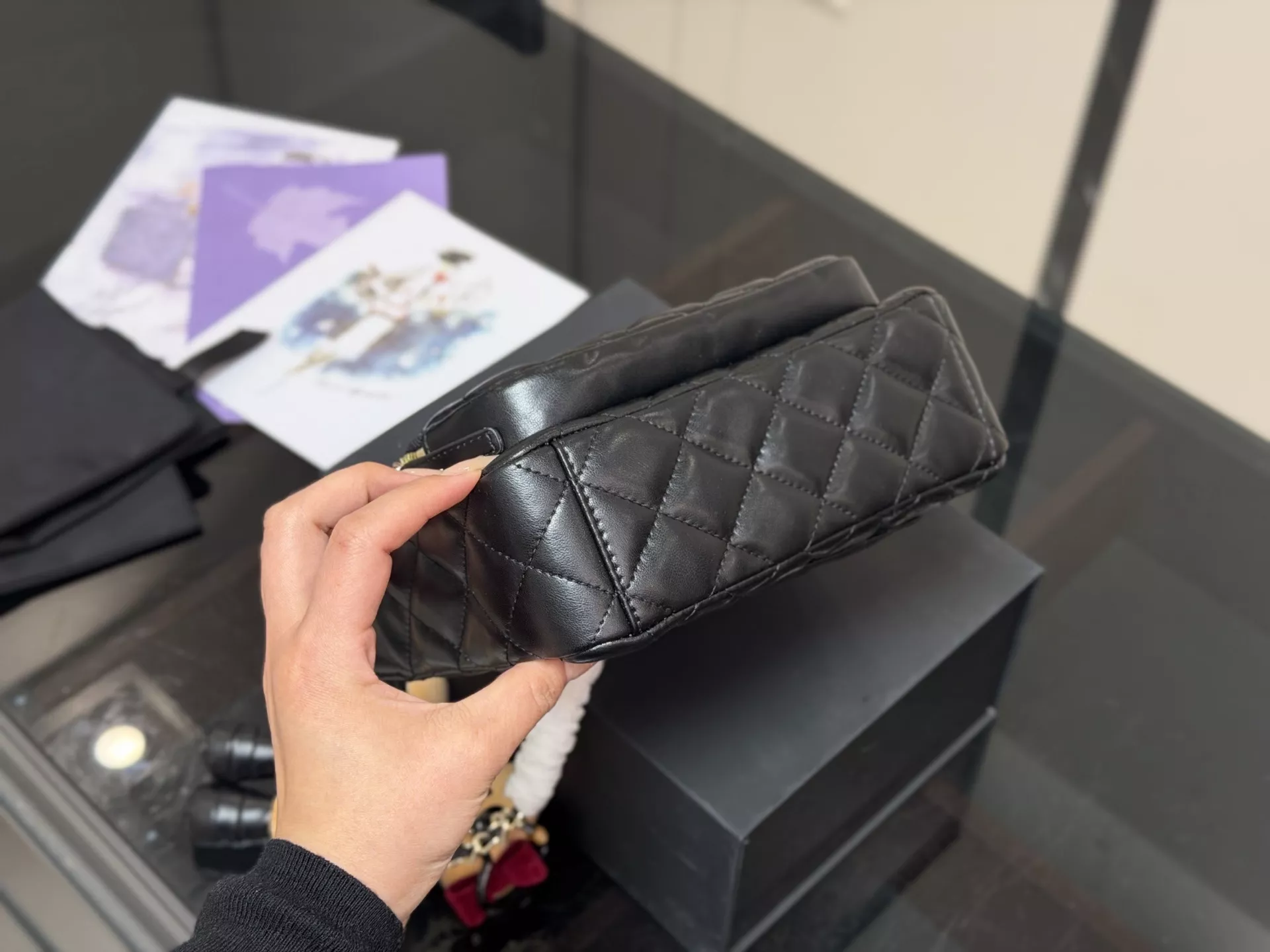 샤넬 스키 라인 퀼팅 체인백 상세 이미지 8