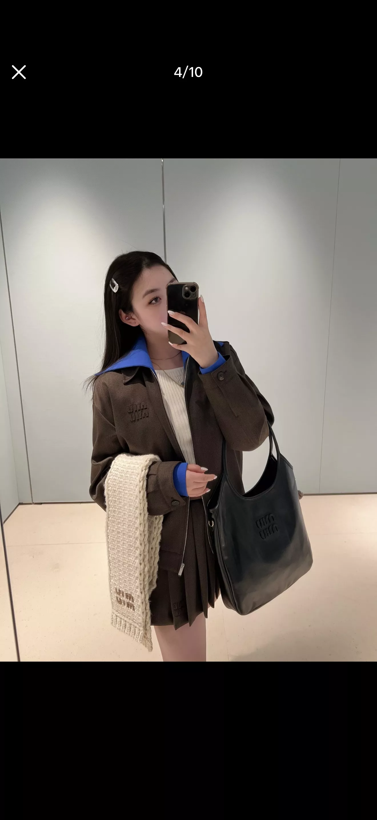 미우미우 아이비 와이드 토트백 상세 이미지 20