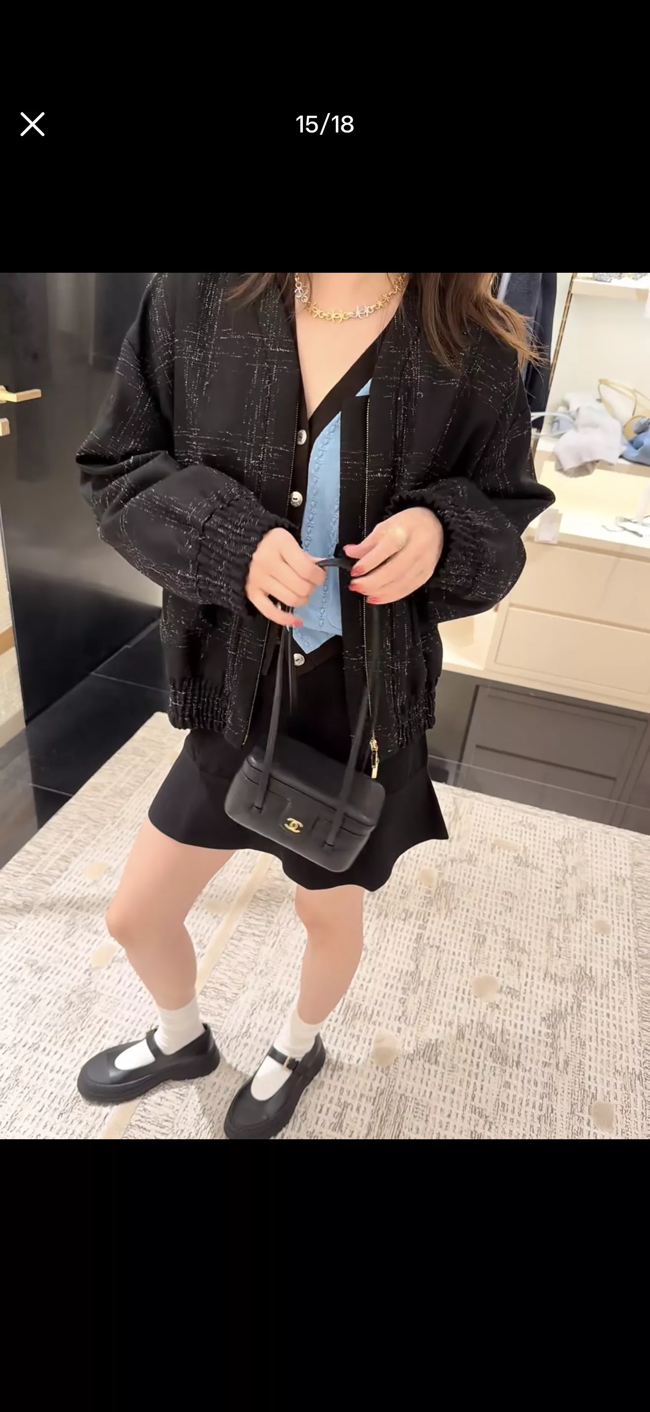 샤넬 박스형 탑핸들 체인백 상세 이미지 15