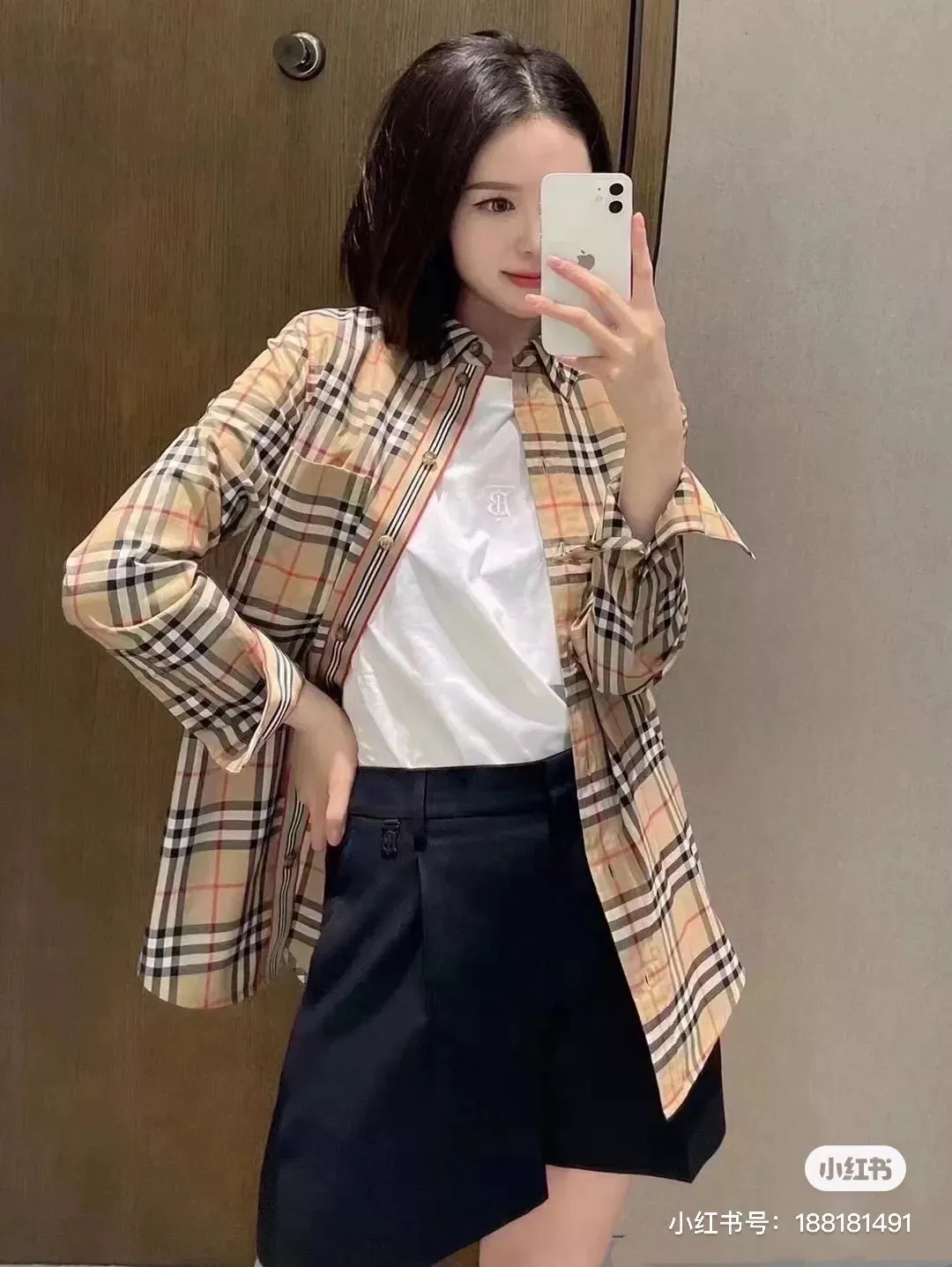 버버리 빈티지 체크 버튼 카라 셔츠 상세 이미지 11