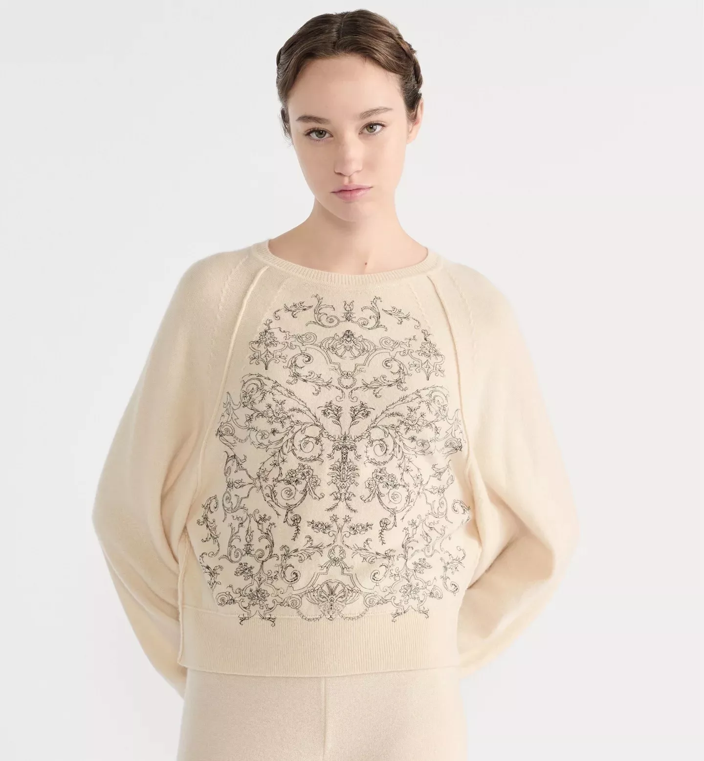 디올 버터플라이 자수 울 니트탑 상세 이미지 29