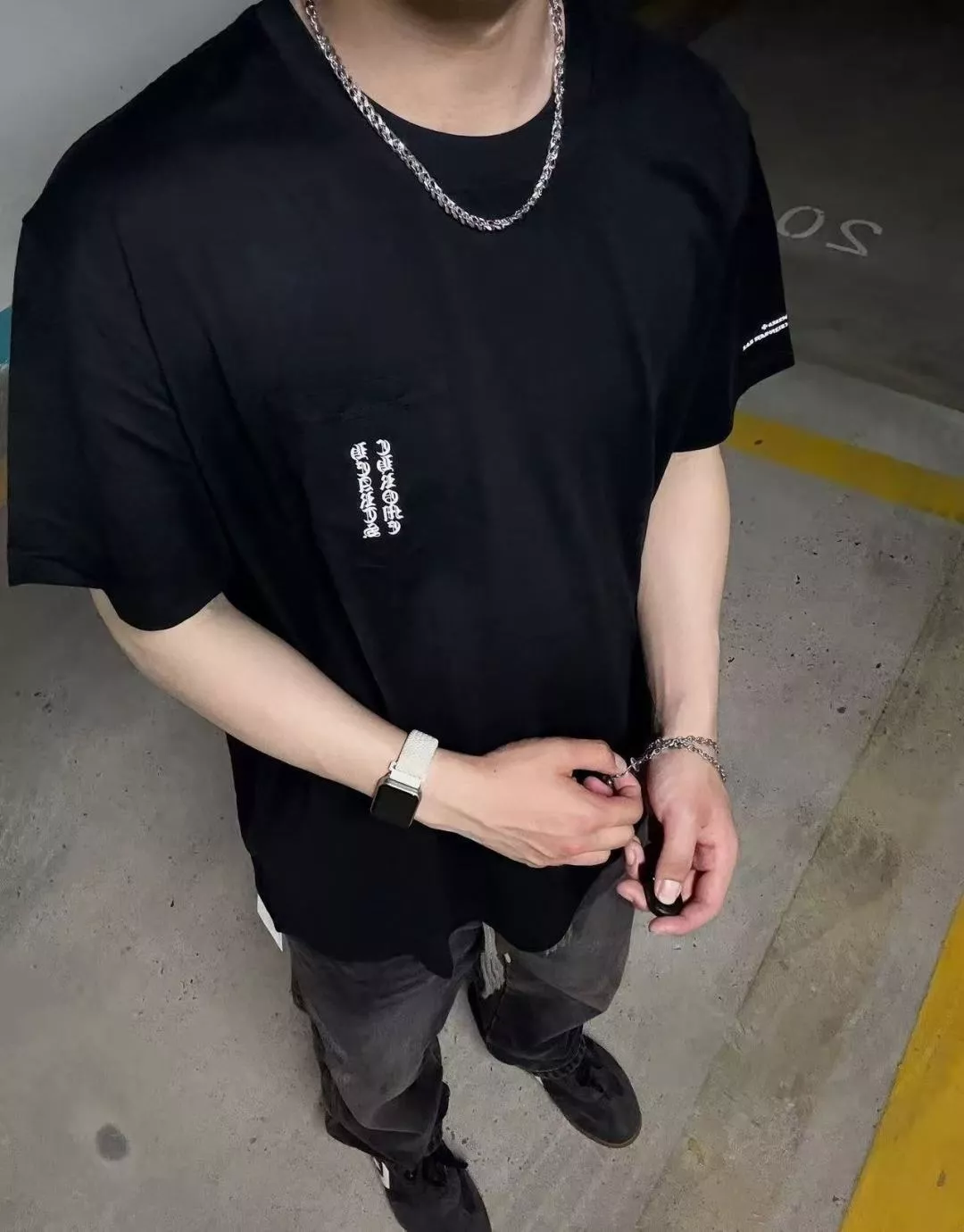 크롬하츠 빈티지 십자가 프린트 반팔 상세 이미지 20