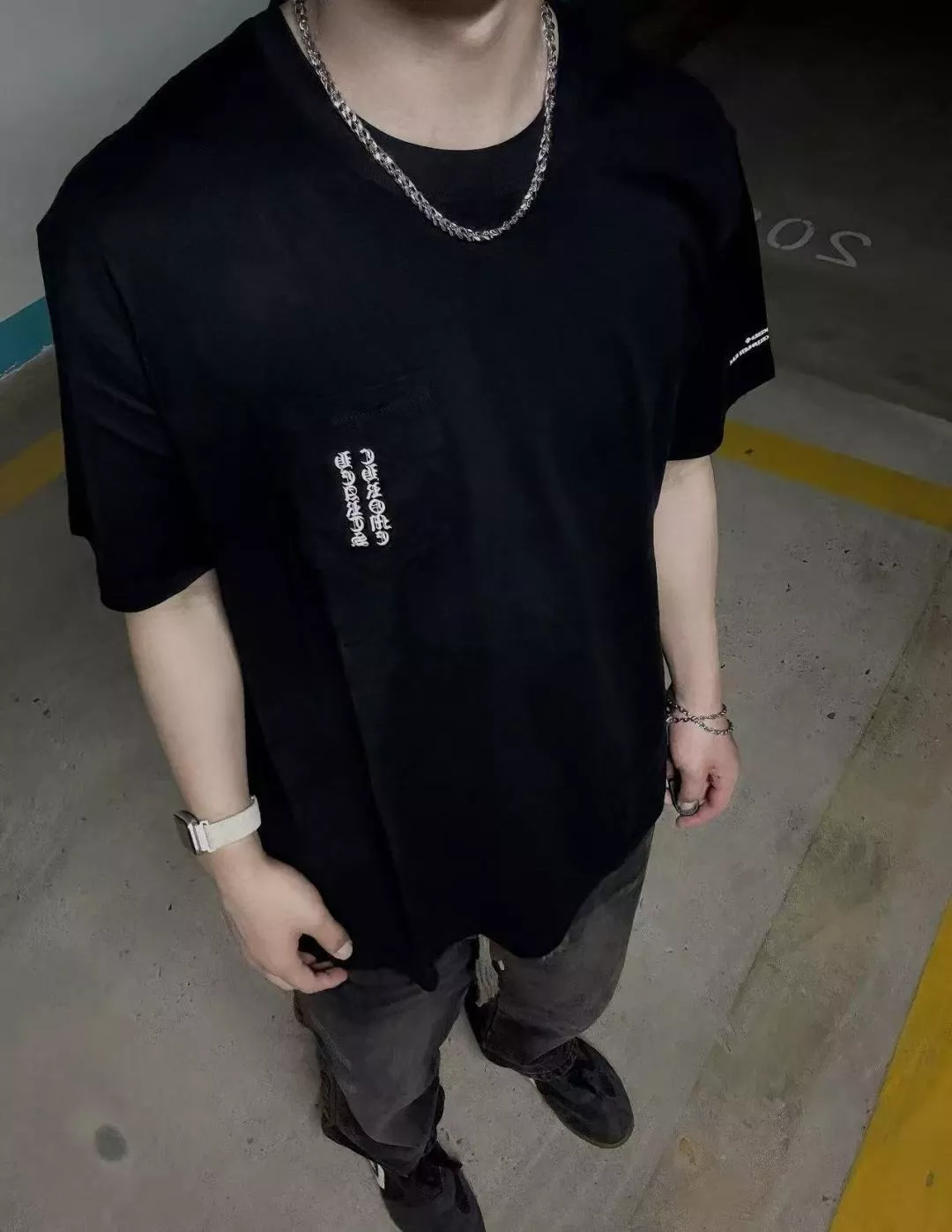크롬하츠 빈티지 십자가 프린트 반팔 상세 이미지 23