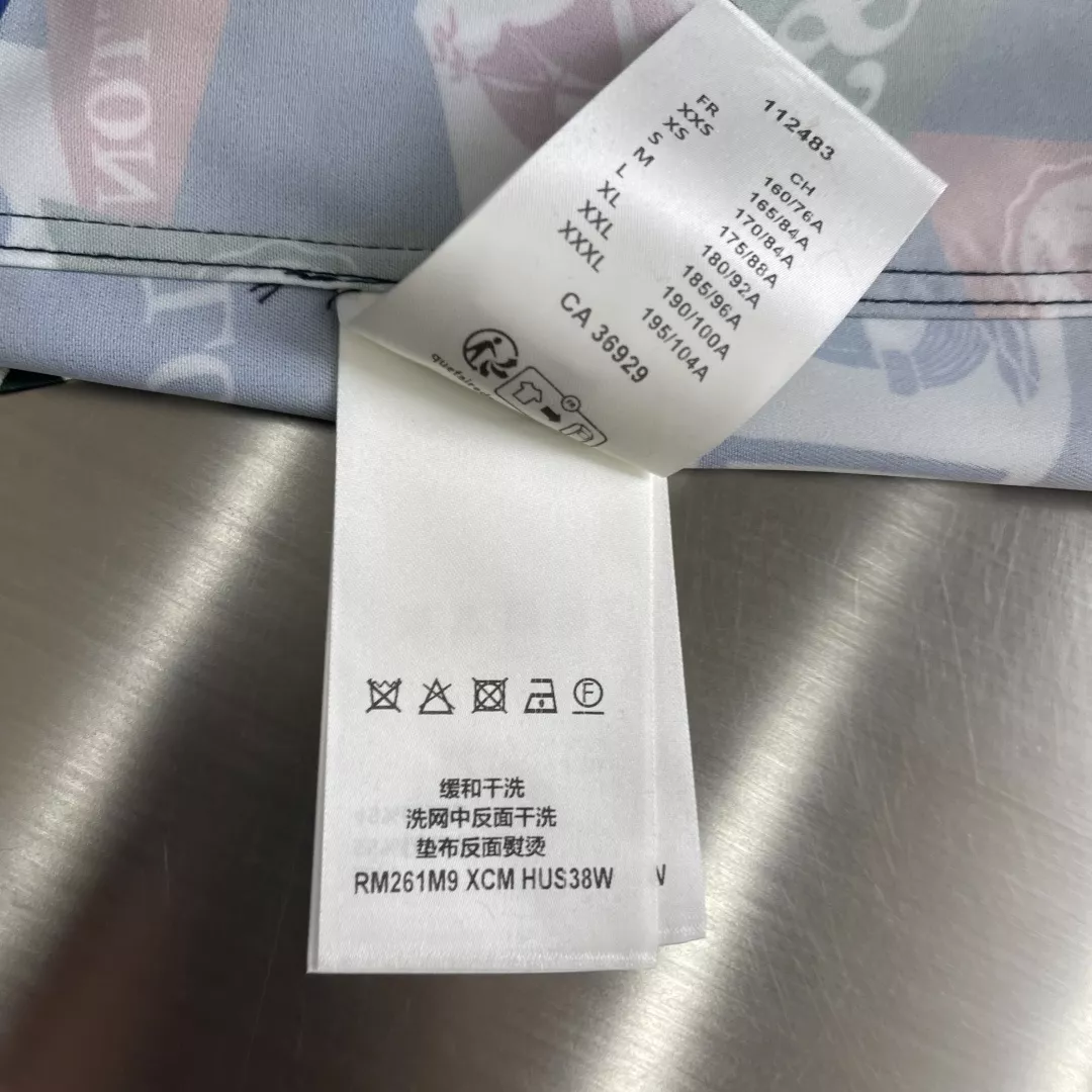 루이비통 컬러 플래그 프린트 셔츠 반바지 세트 상세 이미지 8
