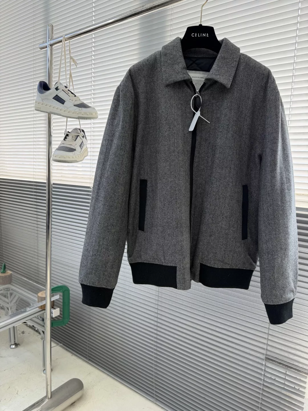 브루넬로쿠치넬리 헤링본 퀼팅 울 집업 아우터 상세 이미지 1