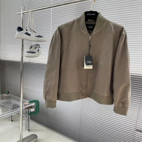 펜디 더블 코튼 자카드 집업 재킷