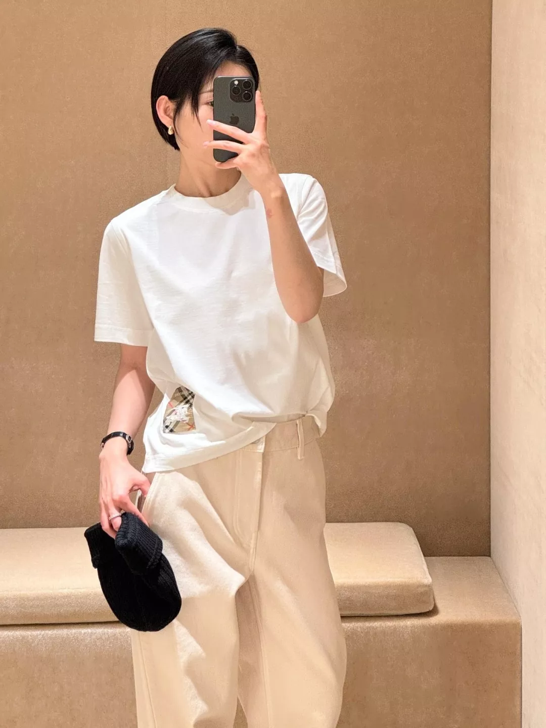 버버리 체크 라벨 코튼 반소매 티셔츠 상세 이미지 23