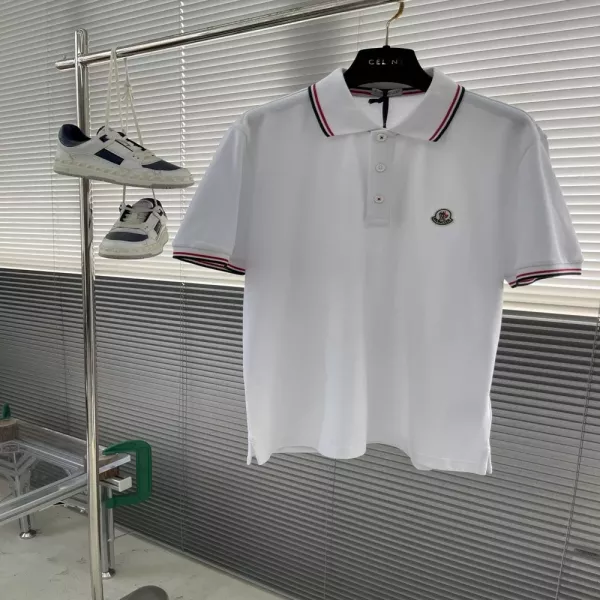 몽클레어 삼선 배색 폴로 반소매 상의
