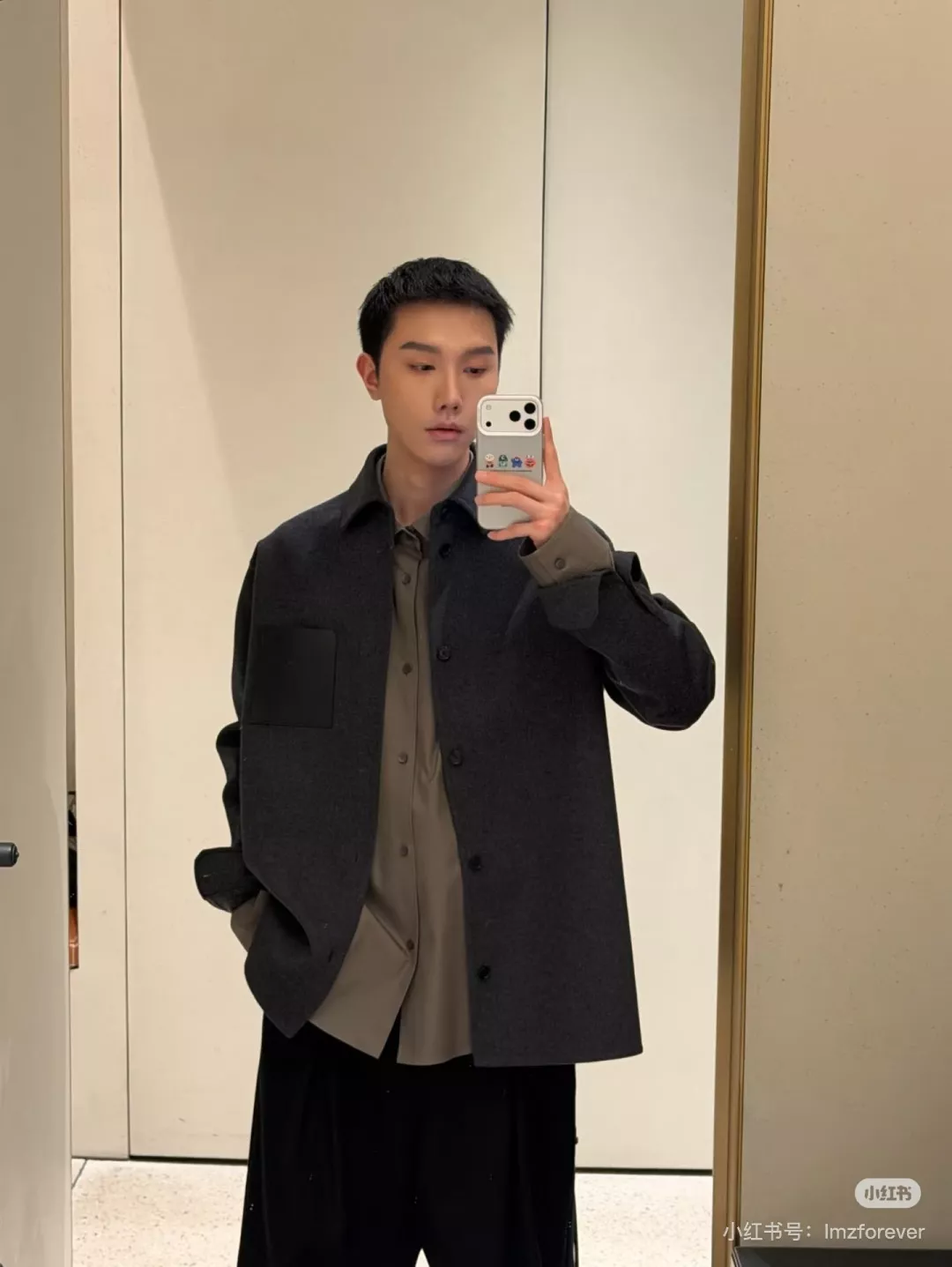 로에베 울 더블페이스 셔츠형 재킷 상세 이미지 11