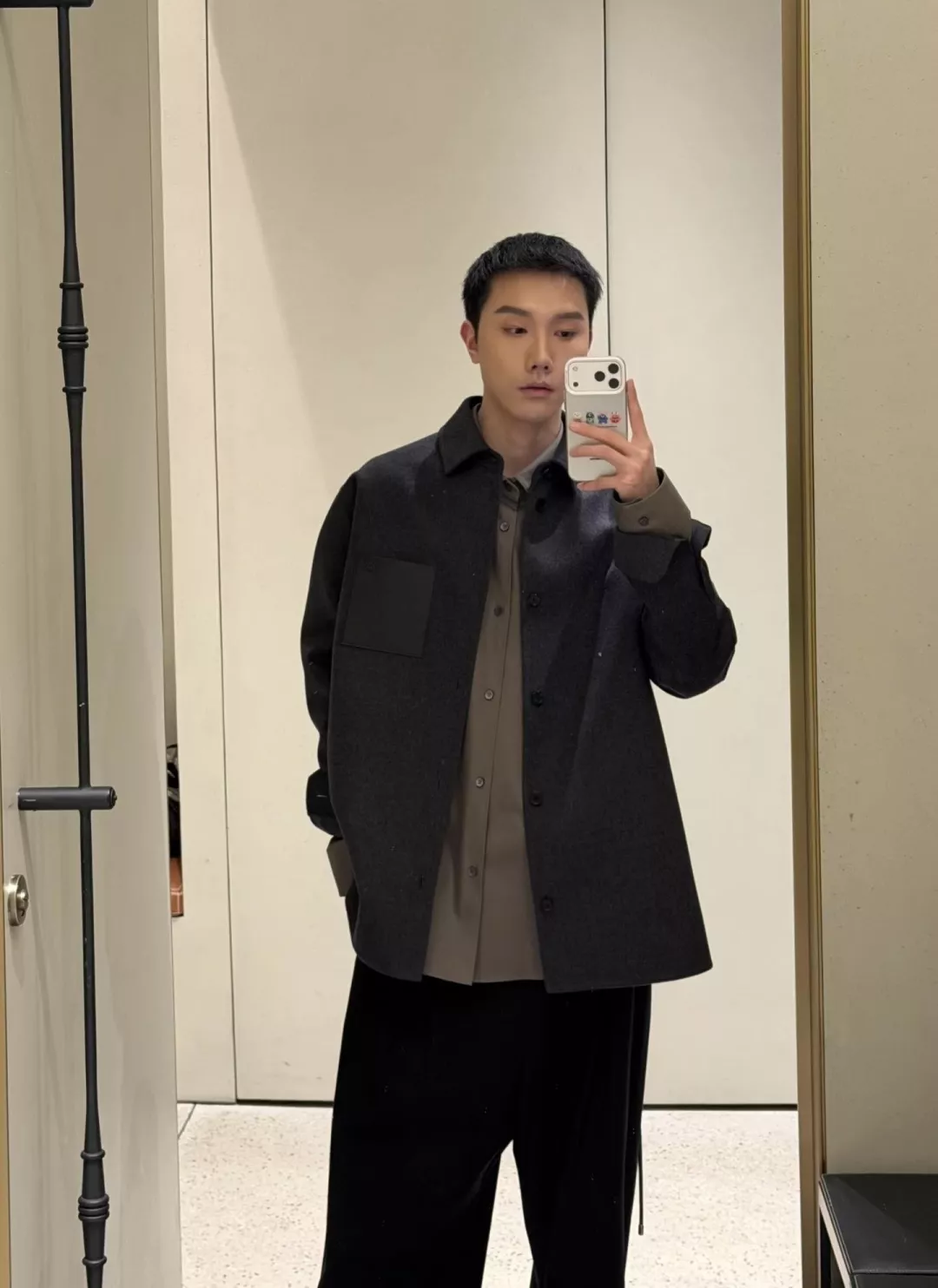 로에베 울 더블페이스 셔츠형 재킷 상세 이미지 10