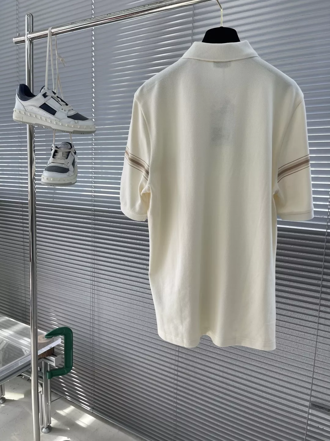 버버리 스트라이프 코튼 폴로 셔츠 상세 이미지 8