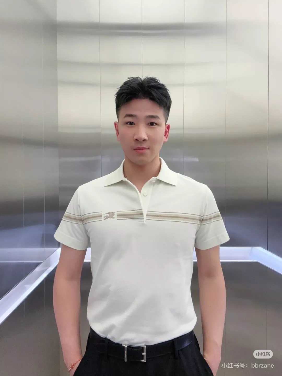 버버리 스트라이프 코튼 폴로 셔츠 상세 이미지 23