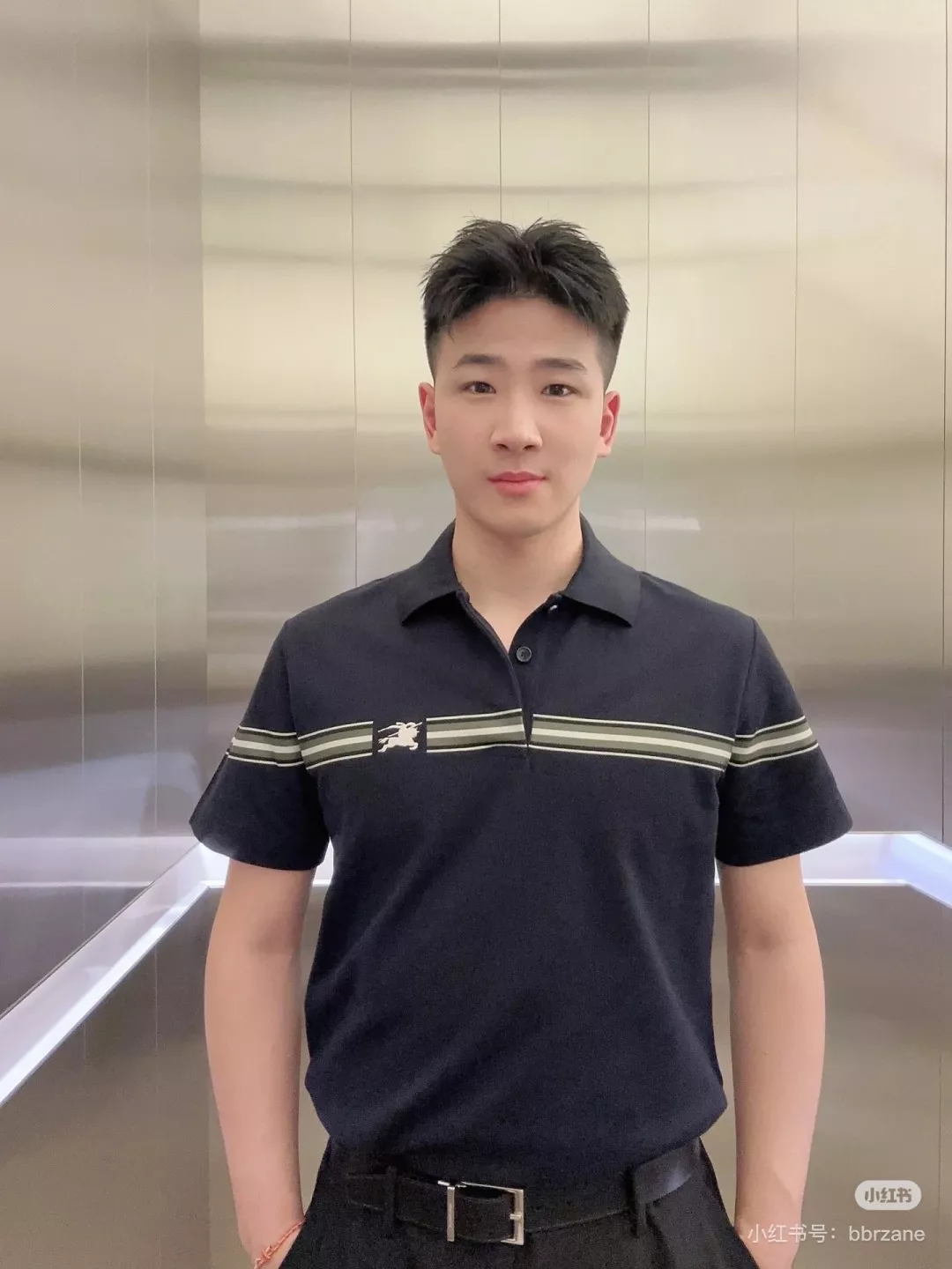 버버리 스트라이프 코튼 폴로 셔츠 상세 이미지 24