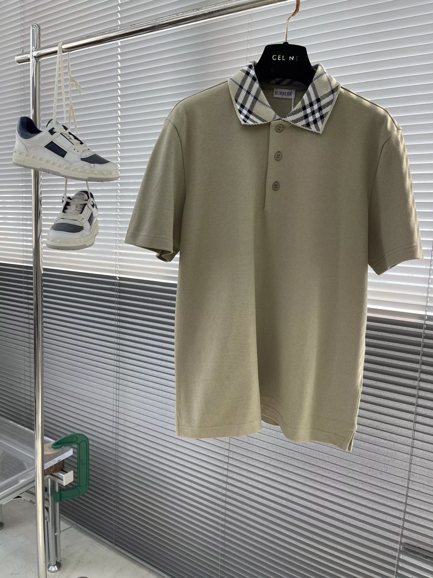 버버리 체크 카라 슬림핏 폴로 셔츠 상세 이미지 10