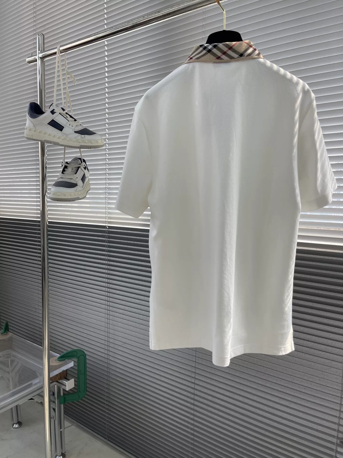 버버리 체크 카라 슬림핏 폴로 셔츠 상세 이미지 9