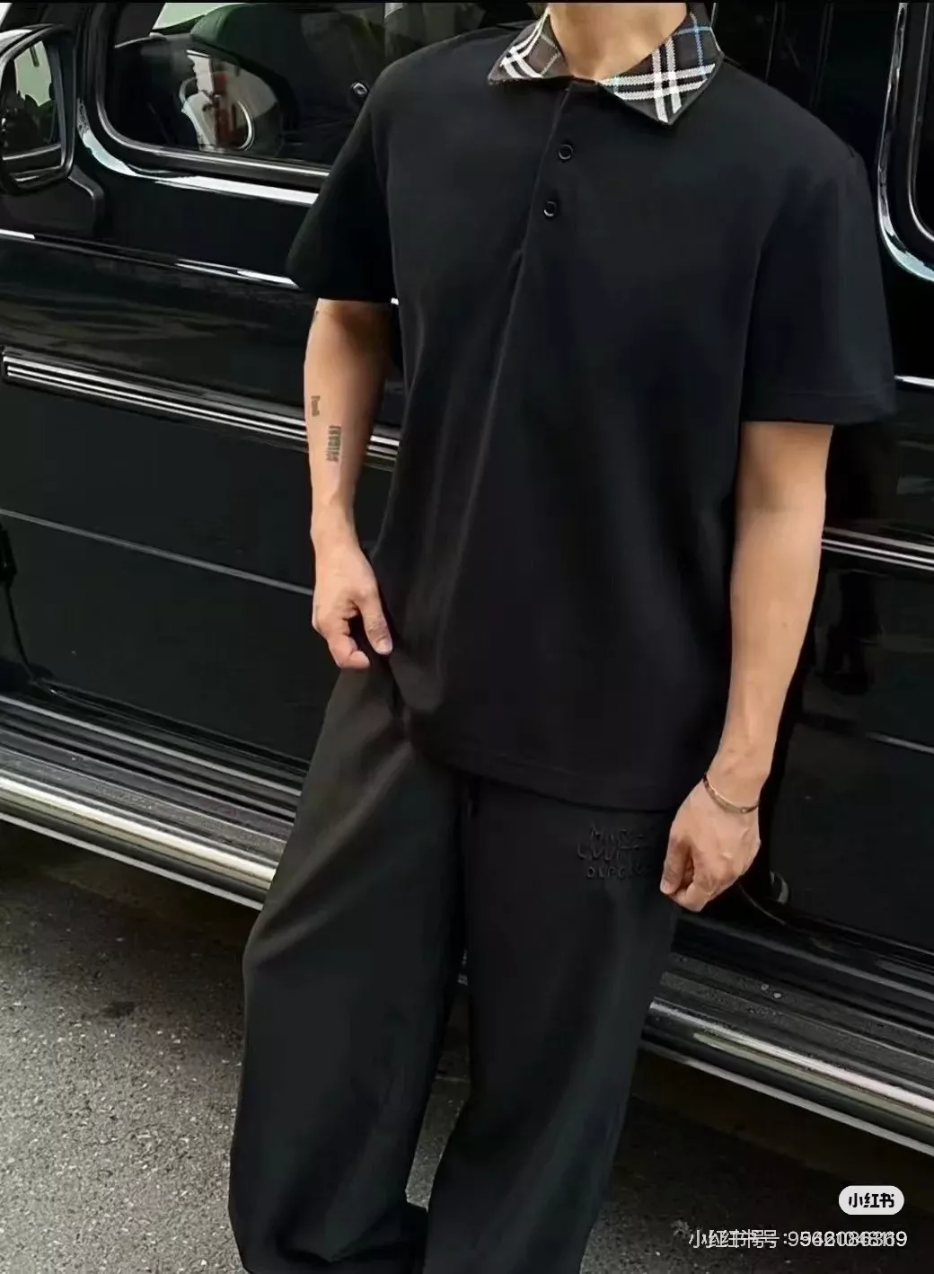 버버리 체크 카라 슬림핏 폴로 셔츠 상세 이미지 40