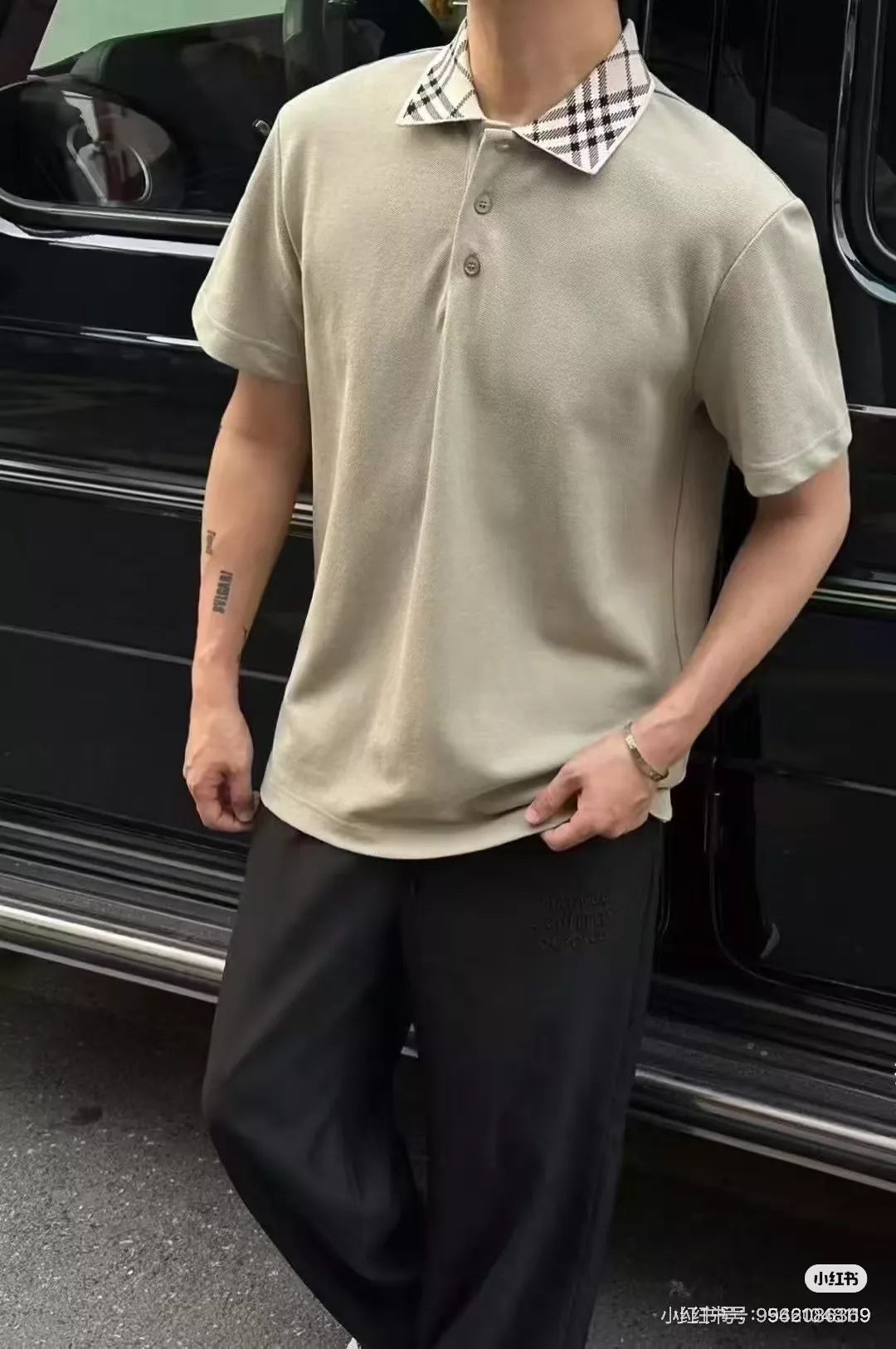 버버리 체크 카라 슬림핏 폴로 셔츠 상세 이미지 41