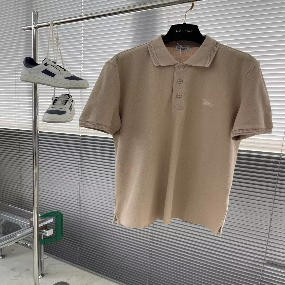 버버리 기사 로고 자수 피케 폴로