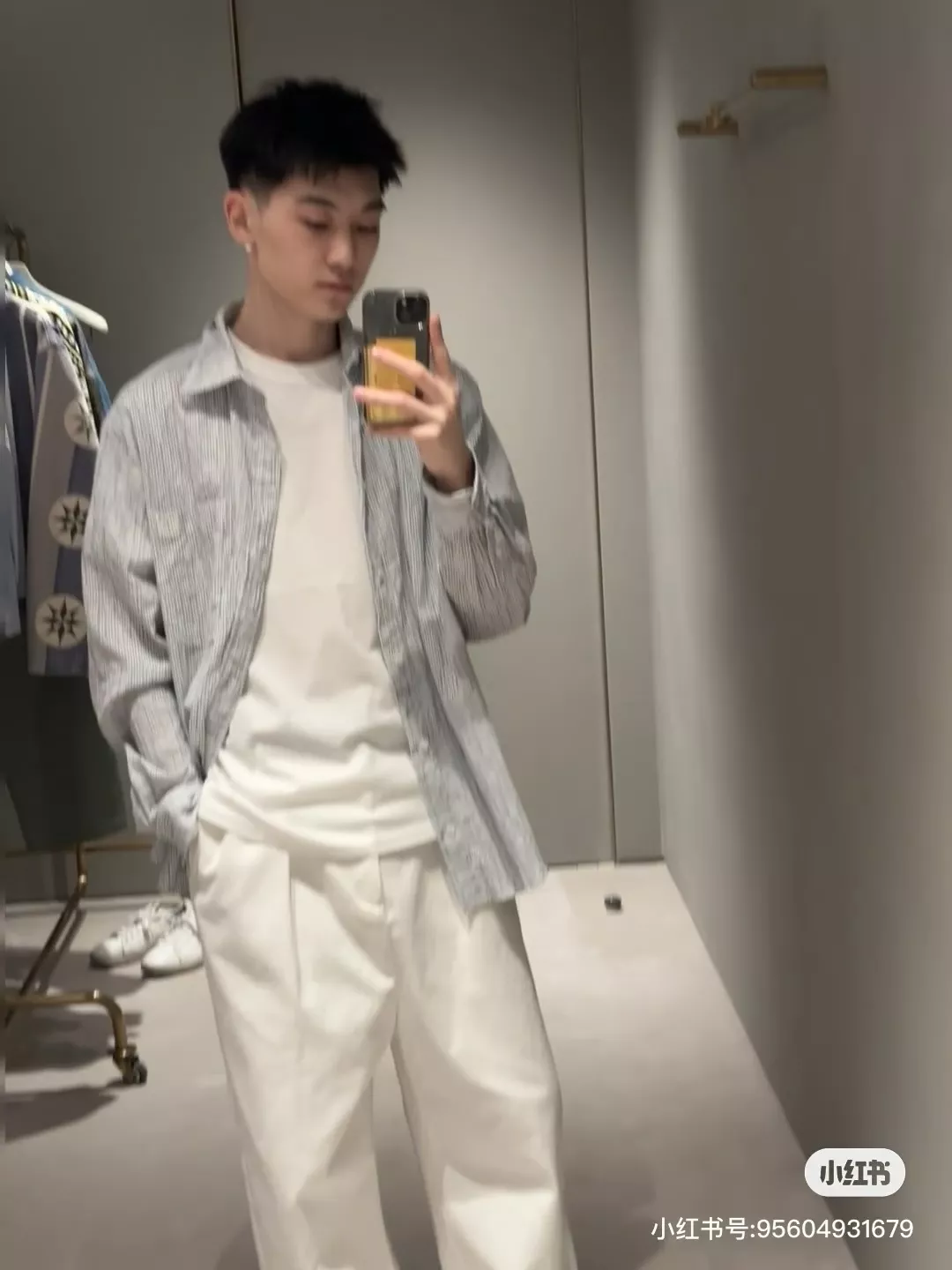 로에베 스트라이프 웨이브 텍스처 롱슬리브 셔츠 상세 이미지 17