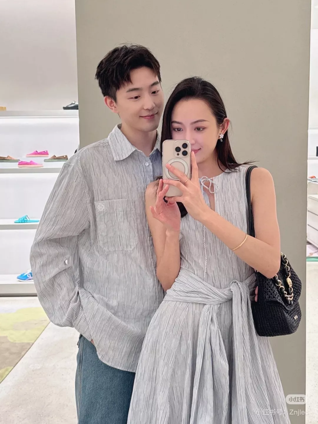 로에베 스트라이프 웨이브 텍스처 롱슬리브 셔츠 상세 이미지 13