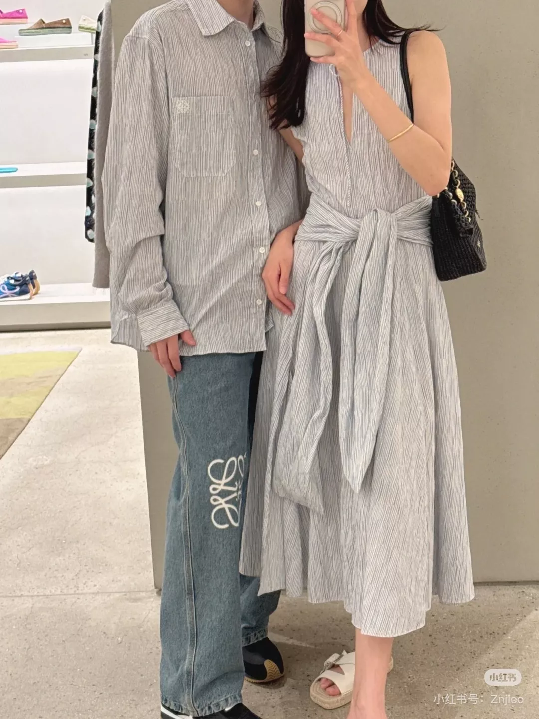 로에베 스트라이프 웨이브 텍스처 롱슬리브 셔츠 상세 이미지 12
