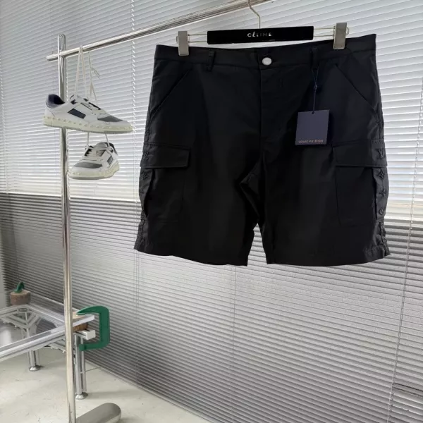 루이비통 자수 포켓 코튼 블렌드 카고 쇼츠