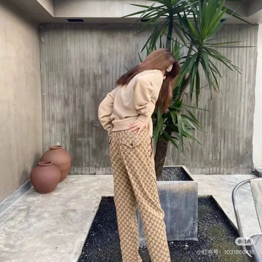 구찌 GG 자카드 코튼 캔버스 팬츠 상세 이미지 15