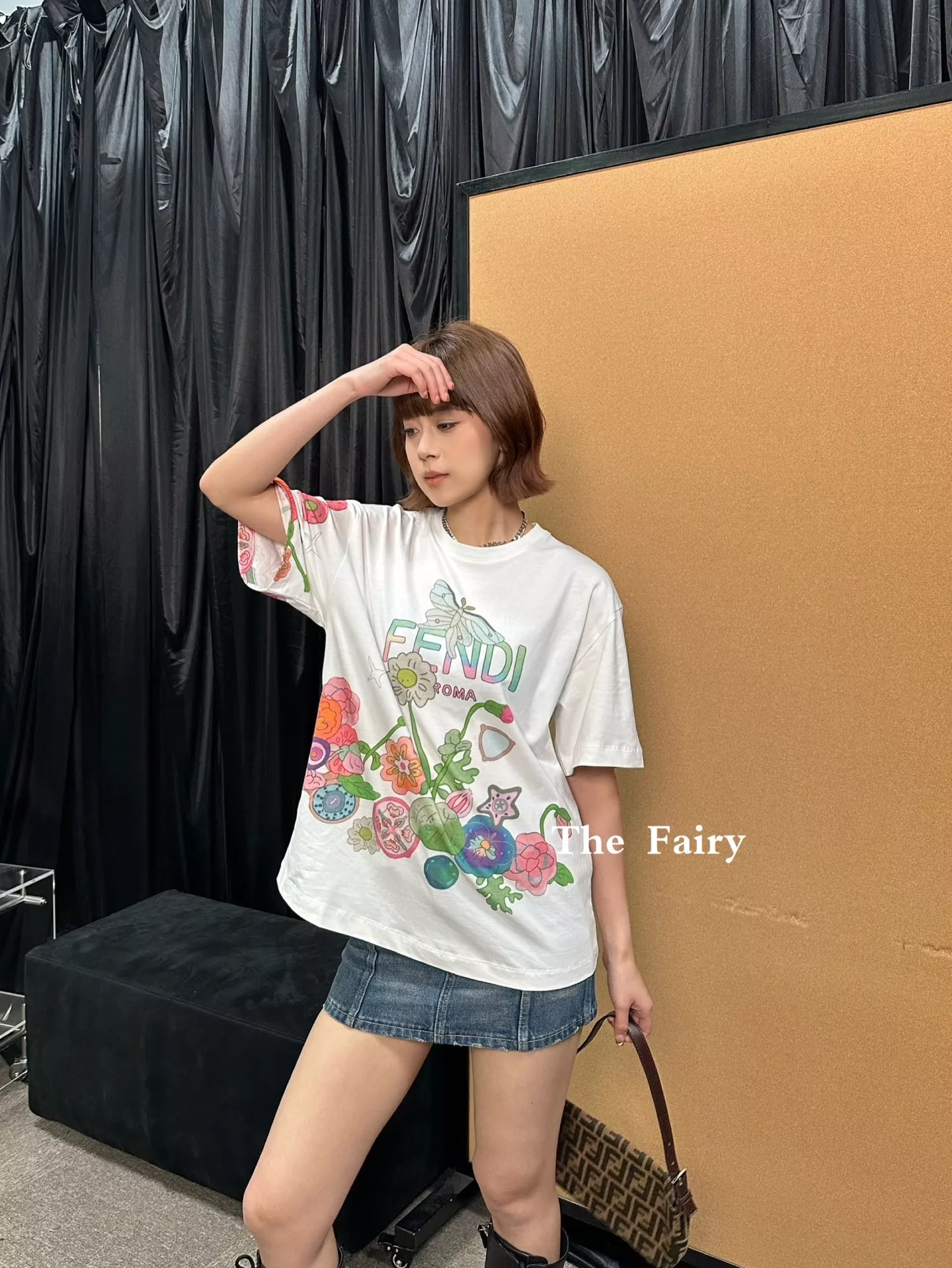 펜디 아야타카노 콜라보 플라워 프린트 티셔츠 상세 이미지 12