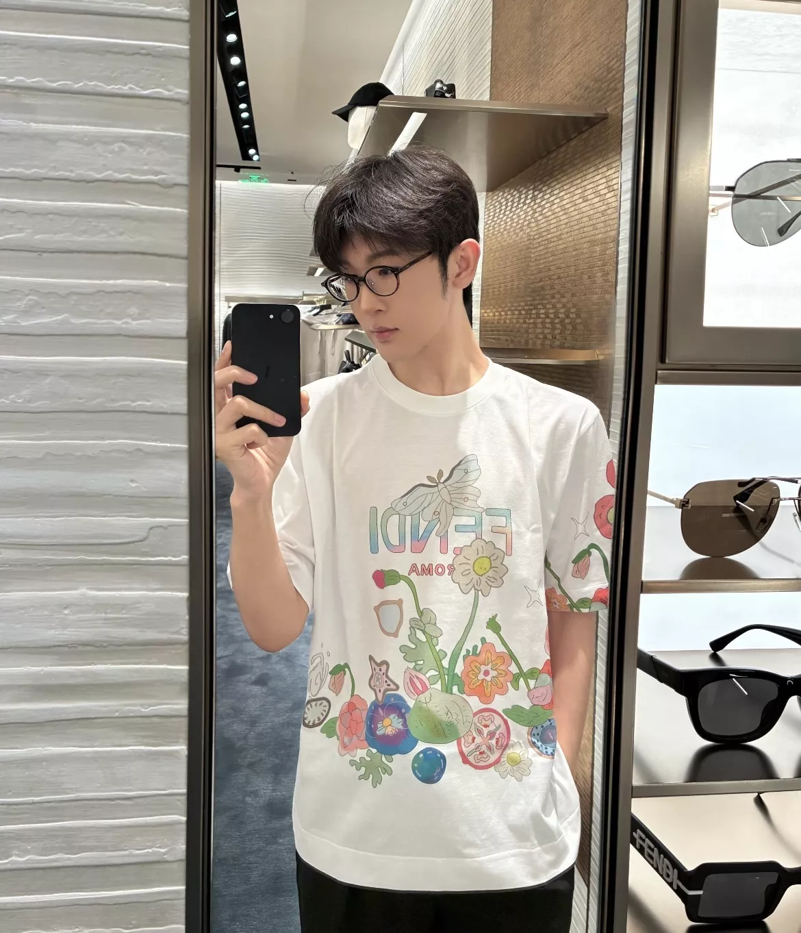 펜디 아야타카노 콜라보 플라워 프린트 티셔츠 상세 이미지 23