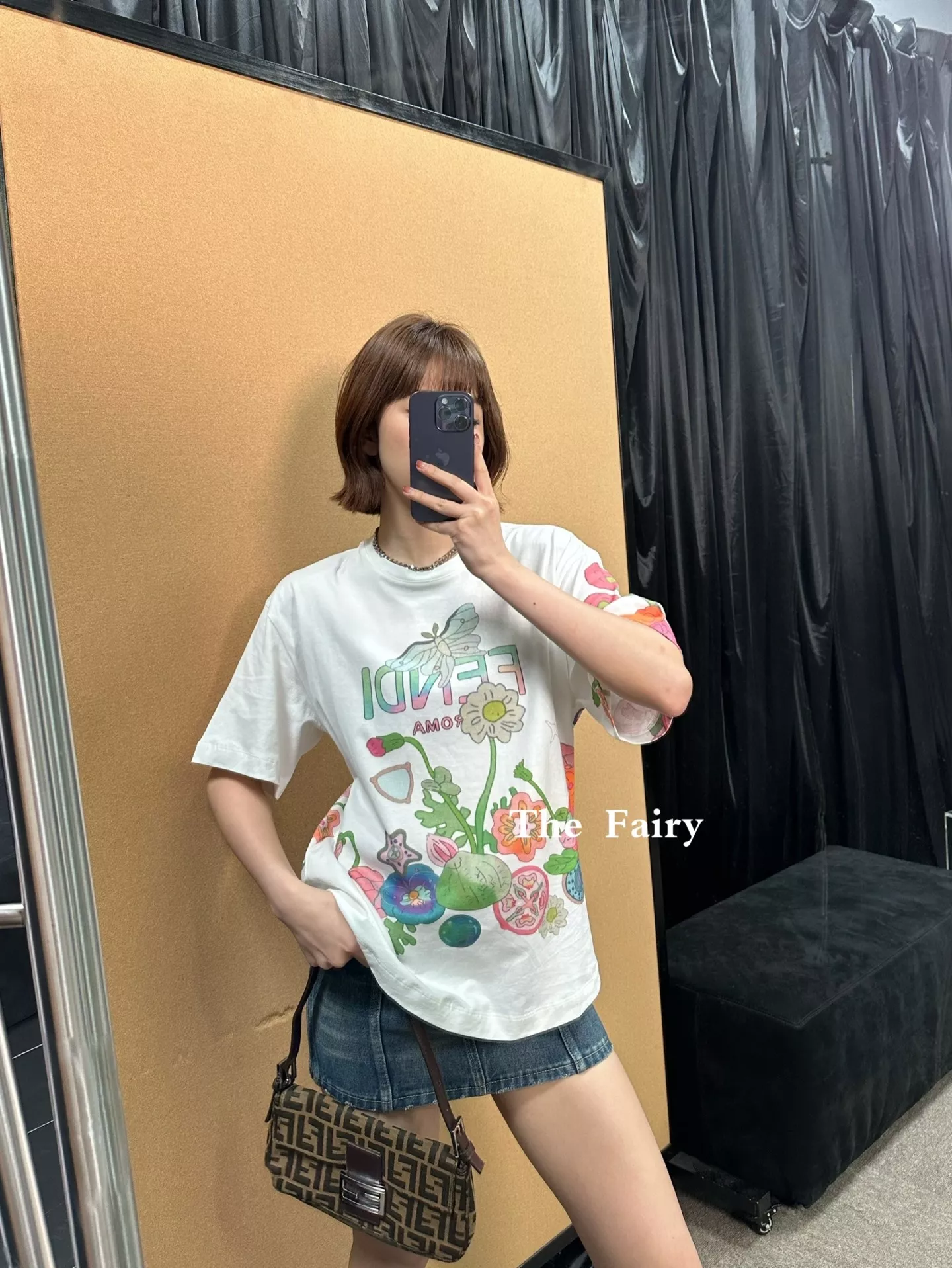 펜디 아야타카노 콜라보 플라워 프린트 티셔츠 상세 이미지 10