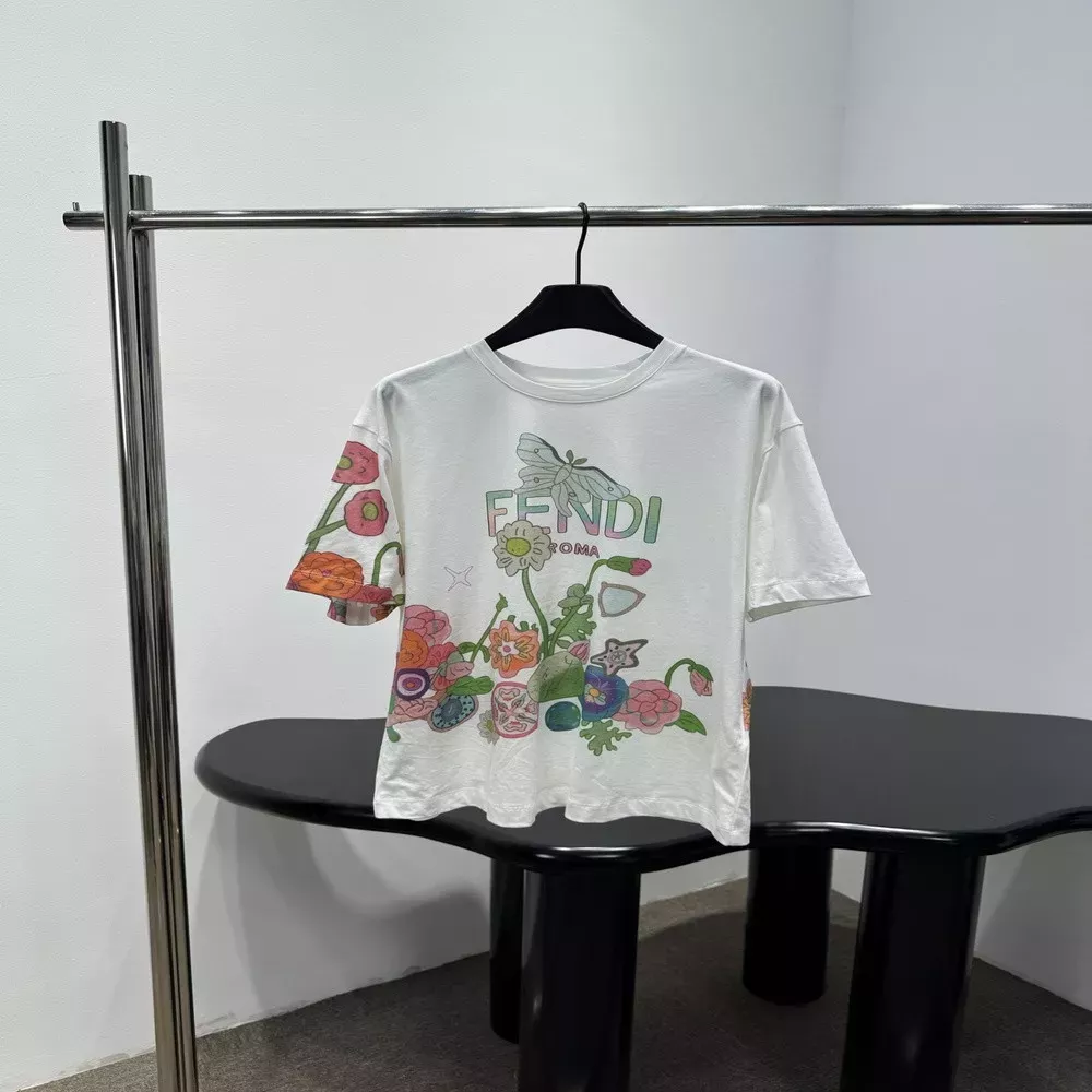 펜디 아야타카노 콜라보 플라워 프린트 티셔츠