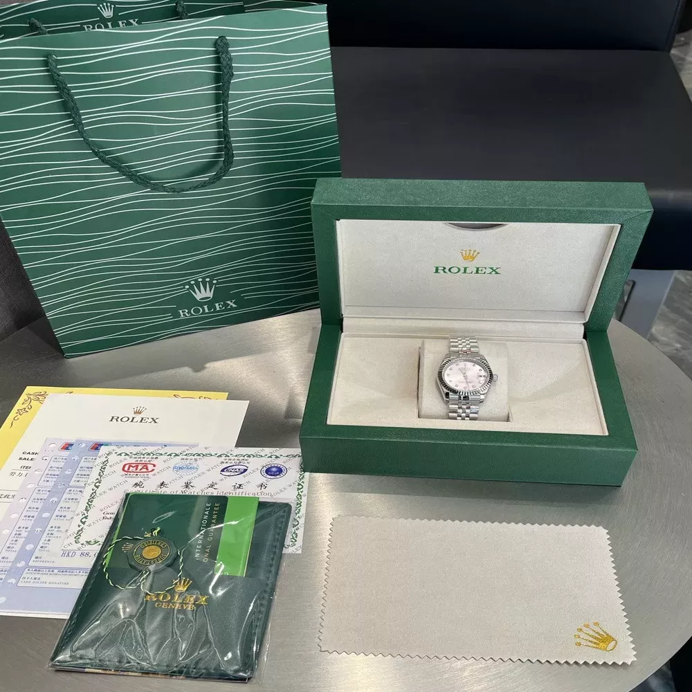 롤렉스 다이얼 포인트 메탈 손목시계