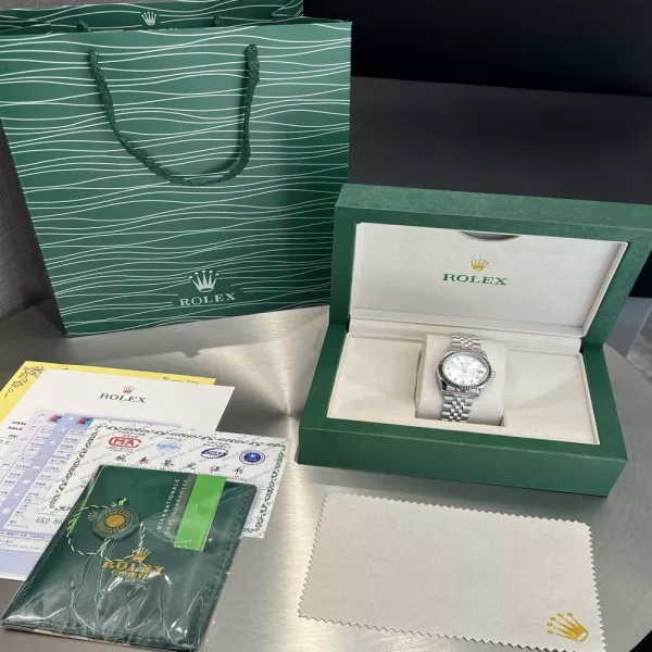롤렉스 다이아 베젤 메탈 손목시계
