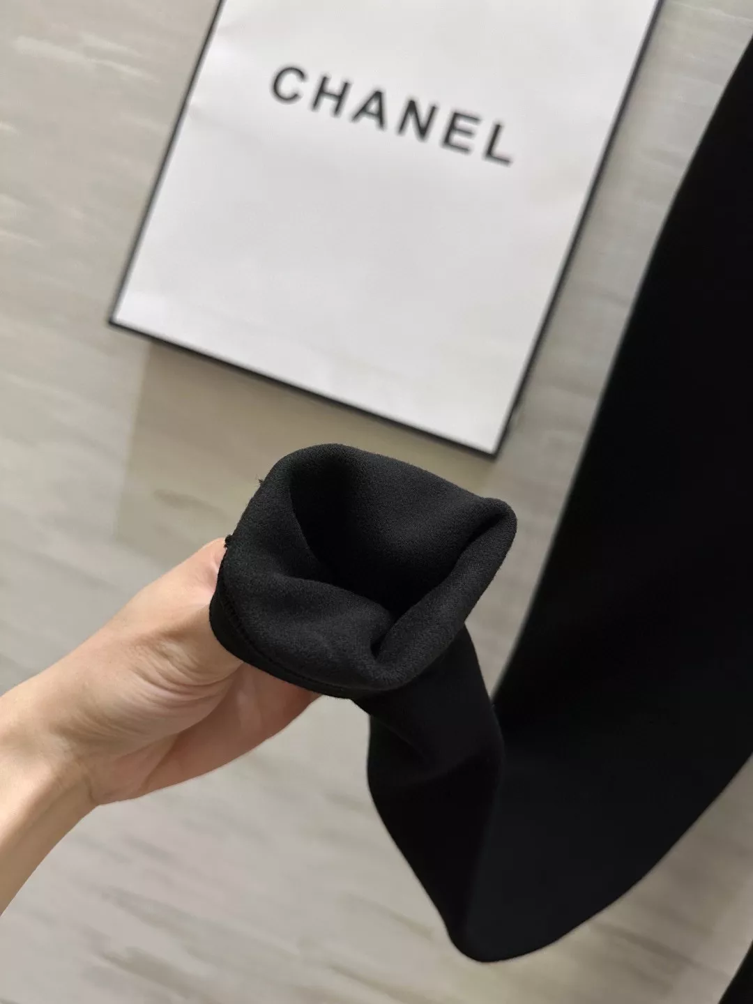 샤넬 울 발열 일자 밑위 크롭 팬츠 상세 이미지 5