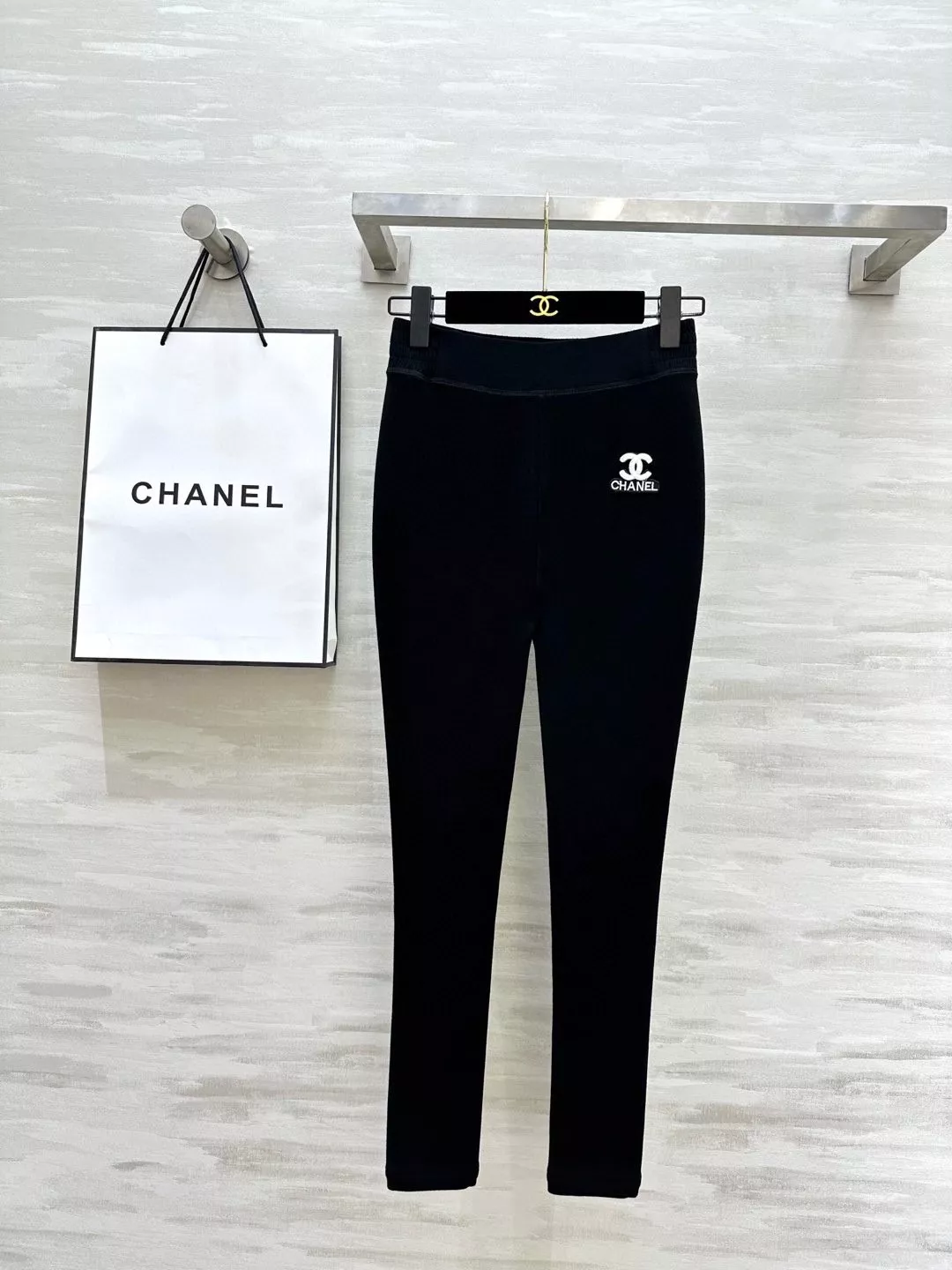 샤넬 울 발열 일자 밑위 크롭 팬츠 상세 이미지 1