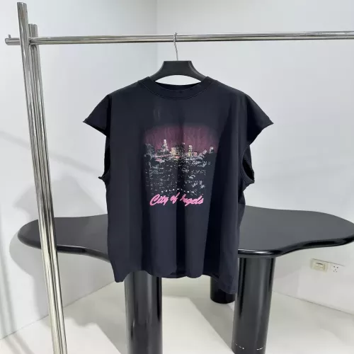 발렌시아가 게타리아 아트 프린트 워싱 민소매 티셔츠