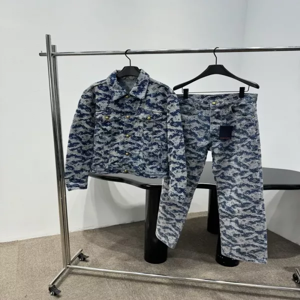 루이비통 모노그램 워싱 데님 재킷 팬츠 세트