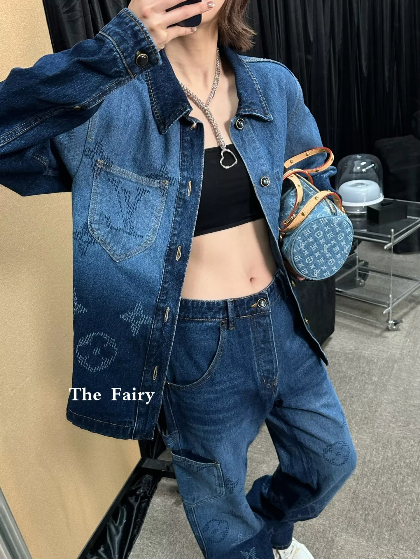 루이비통 모노그램 데님 재킷 팬츠 세트 상세 이미지 22