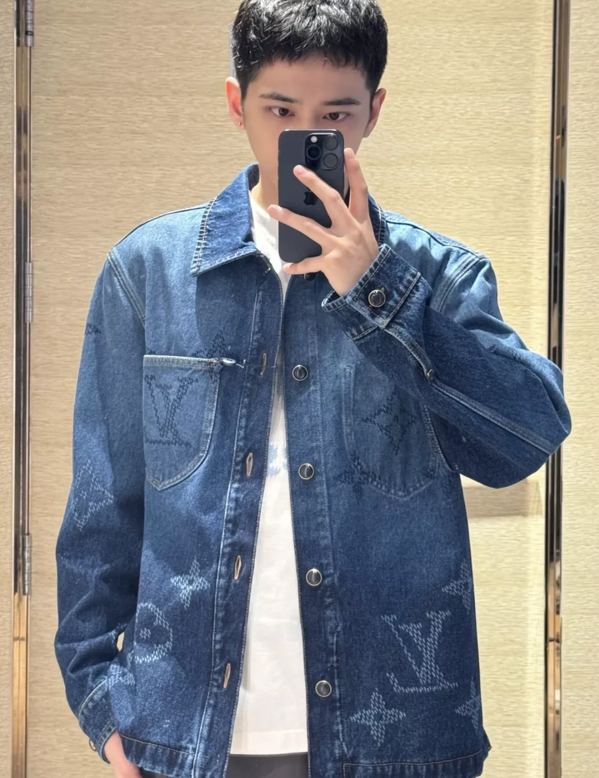 루이비통 모노그램 데님 재킷 팬츠 세트 상세 이미지 31