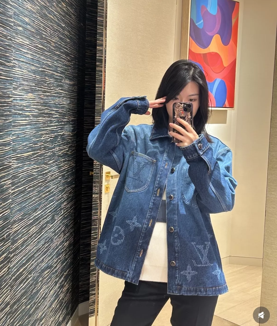 루이비통 모노그램 데님 재킷 팬츠 세트 상세 이미지 36