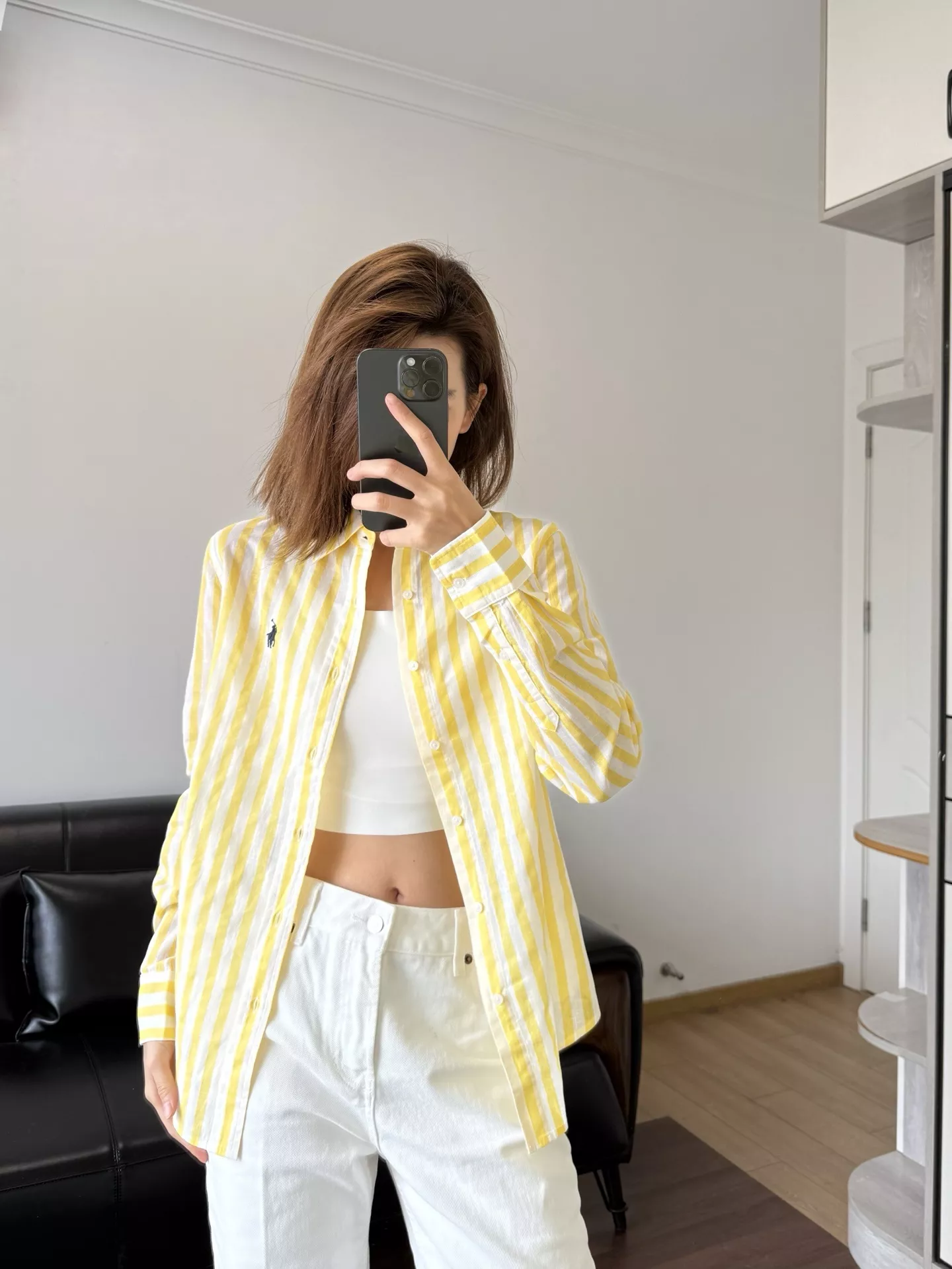 랄프로렌 포니 자수 린넨 스트라이프 셔츠 상세 이미지 45