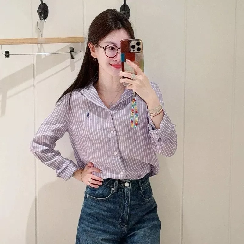 랄프로렌 포니 자수 린넨 스트라이프 셔츠 상세 이미지 58