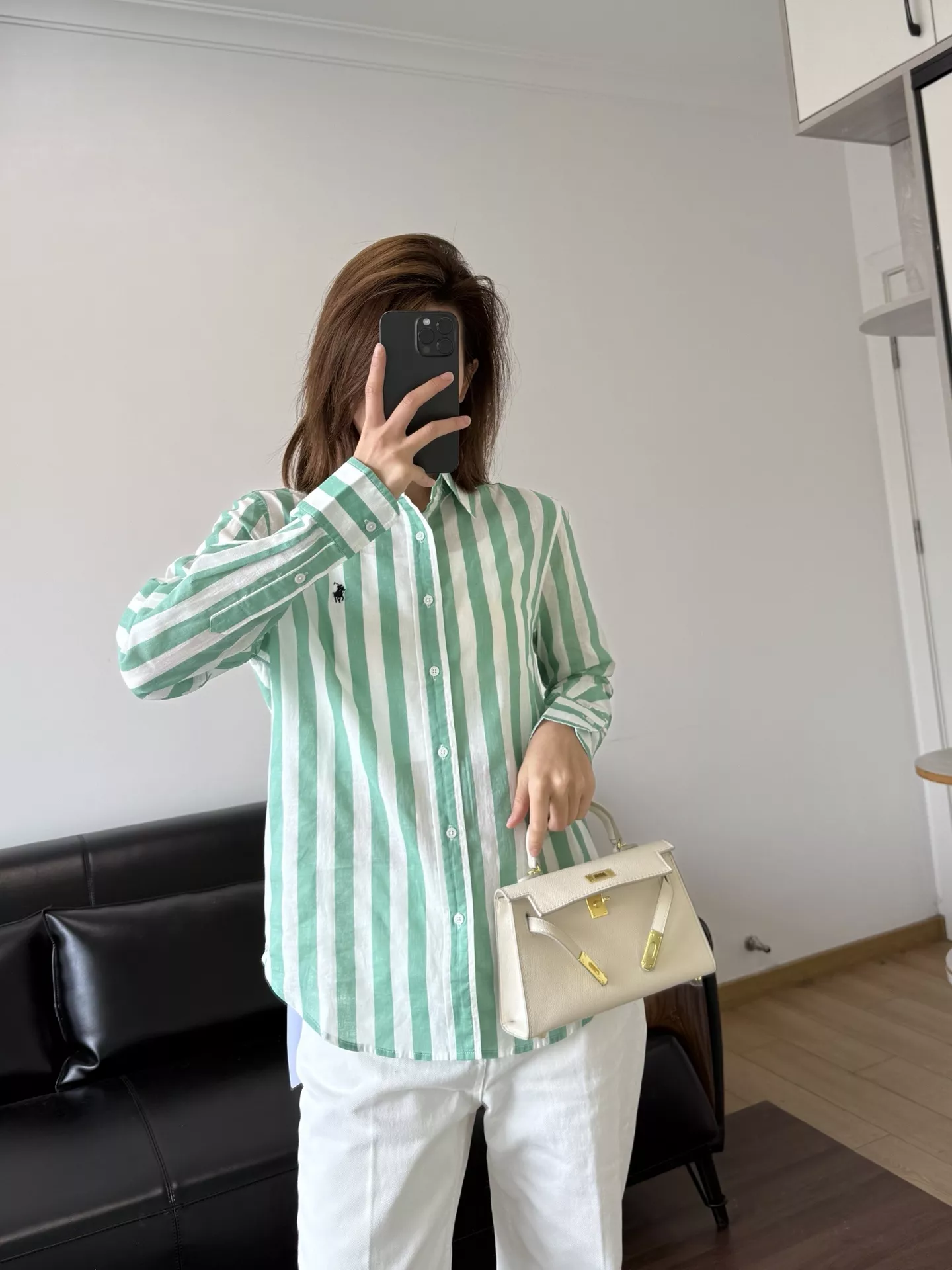 랄프로렌 포니 자수 린넨 스트라이프 셔츠 상세 이미지 50