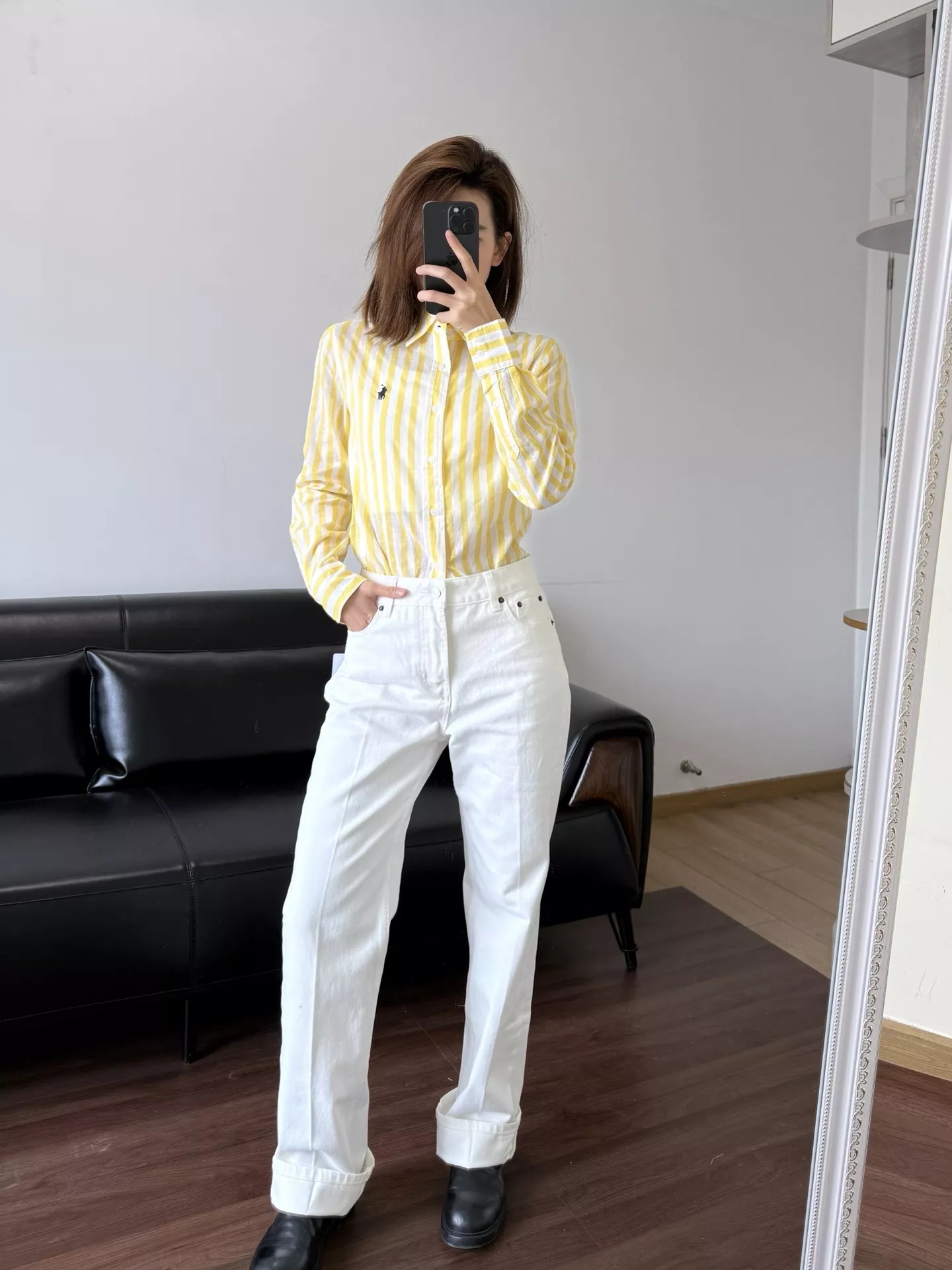 랄프로렌 포니 자수 린넨 스트라이프 셔츠 상세 이미지 48